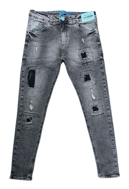 Calça Jeans Slim Destroyed